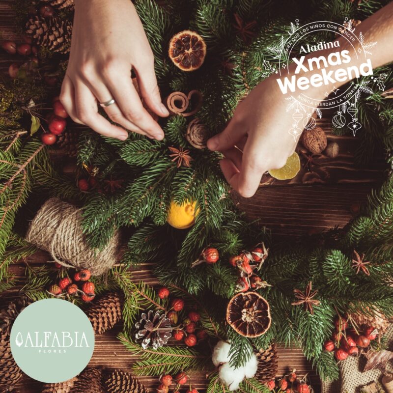 Taller coronas de Navidad